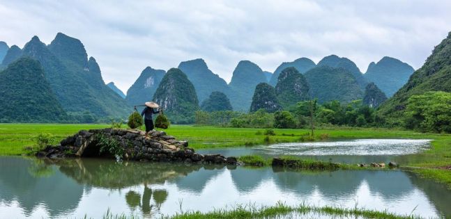 Китай с долината на река Ли